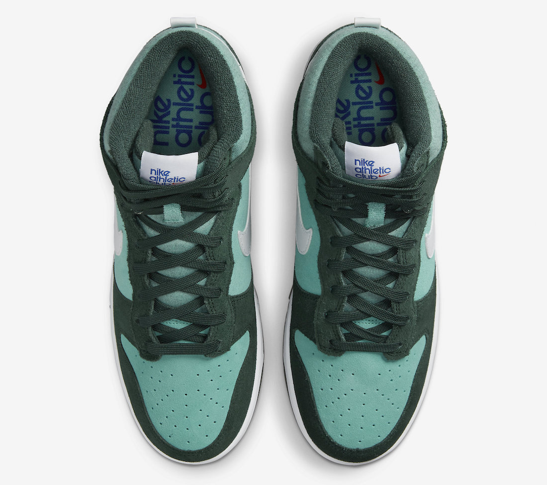 Nike Dunk High Athletic Club Pro Green Washed Teal White DJ6152-300 Release Date