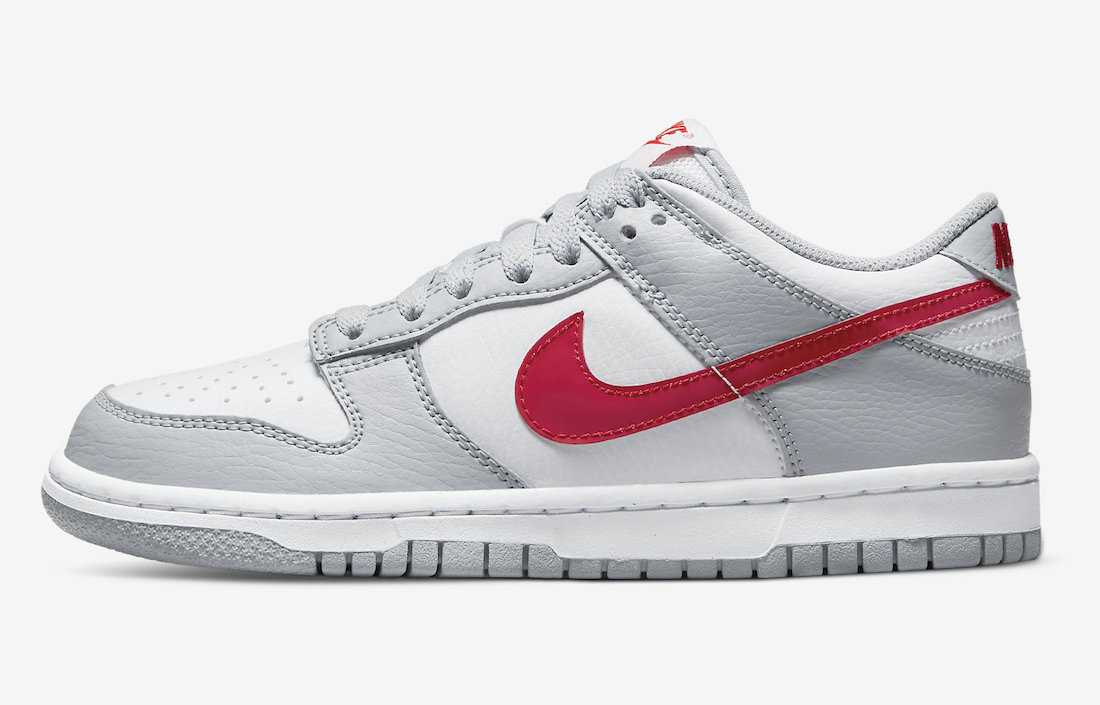 Nike Dunk Low GS White Grey Red DV7149-001 Release Date