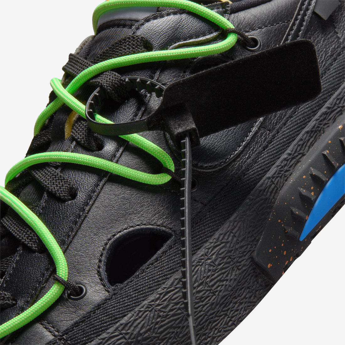 Off-White Nike Blazer Low Black Electro Green DH7863-001 Release Date
