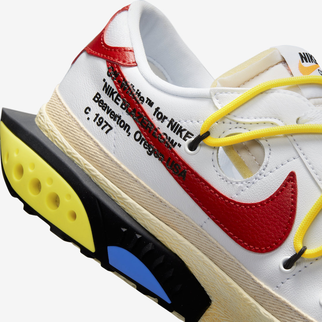 Off-White Nike Blazer Low White University Red DH7863-100 Release Date