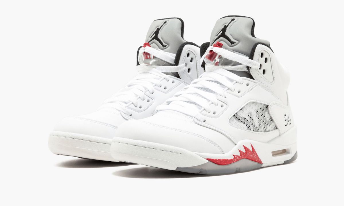 Supreme x Air Jordan 5 White 824371-101 Release Date | SBD