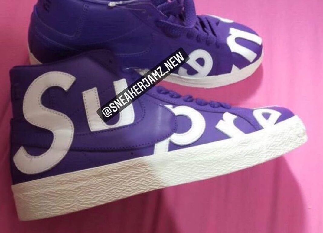 Supreme Nike SB Blazer Mid Purple 2022 First Look 1068x771