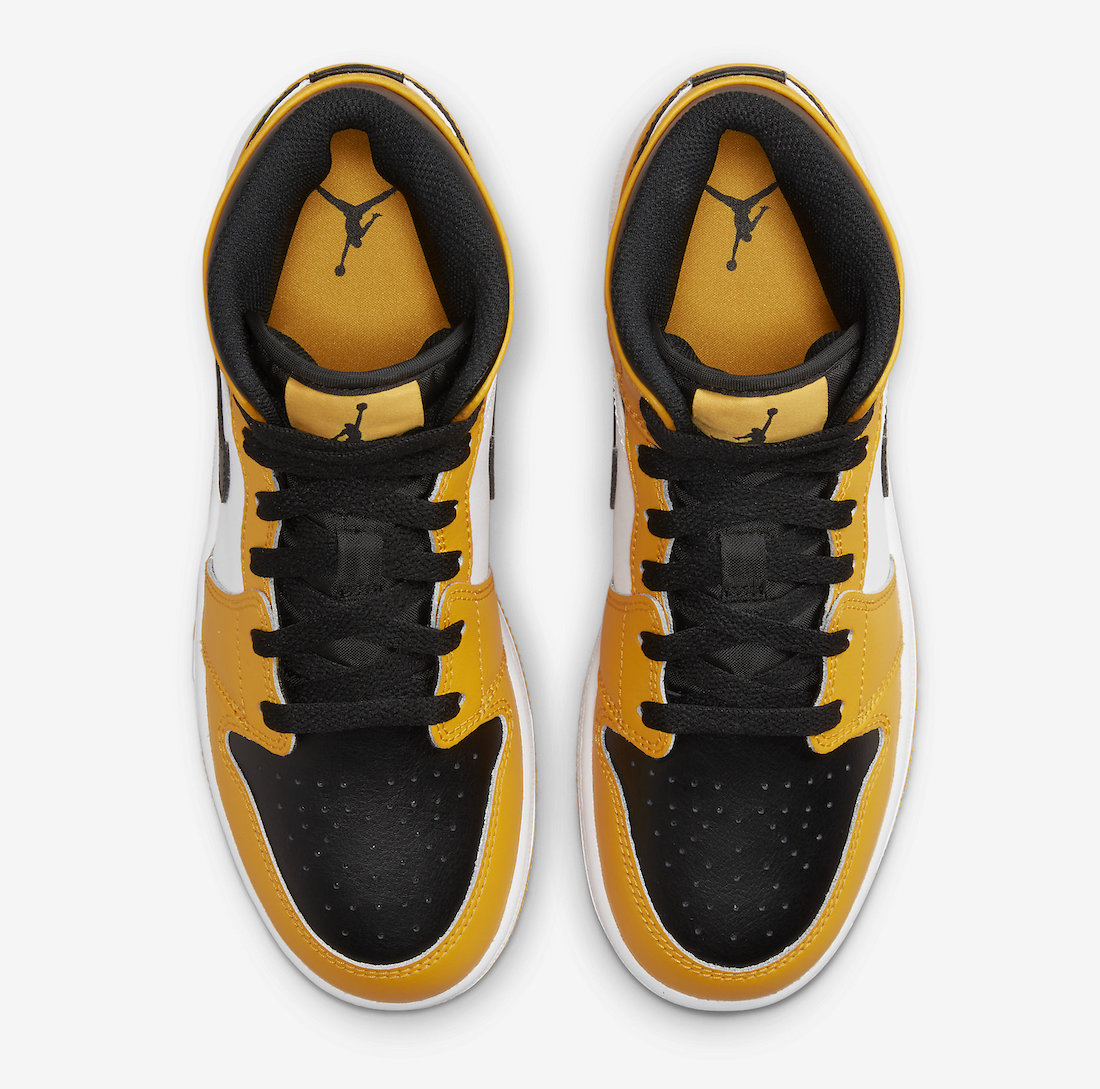 Air Jordan 1 Mid GS Yellow Black 554725-701 Release Date
