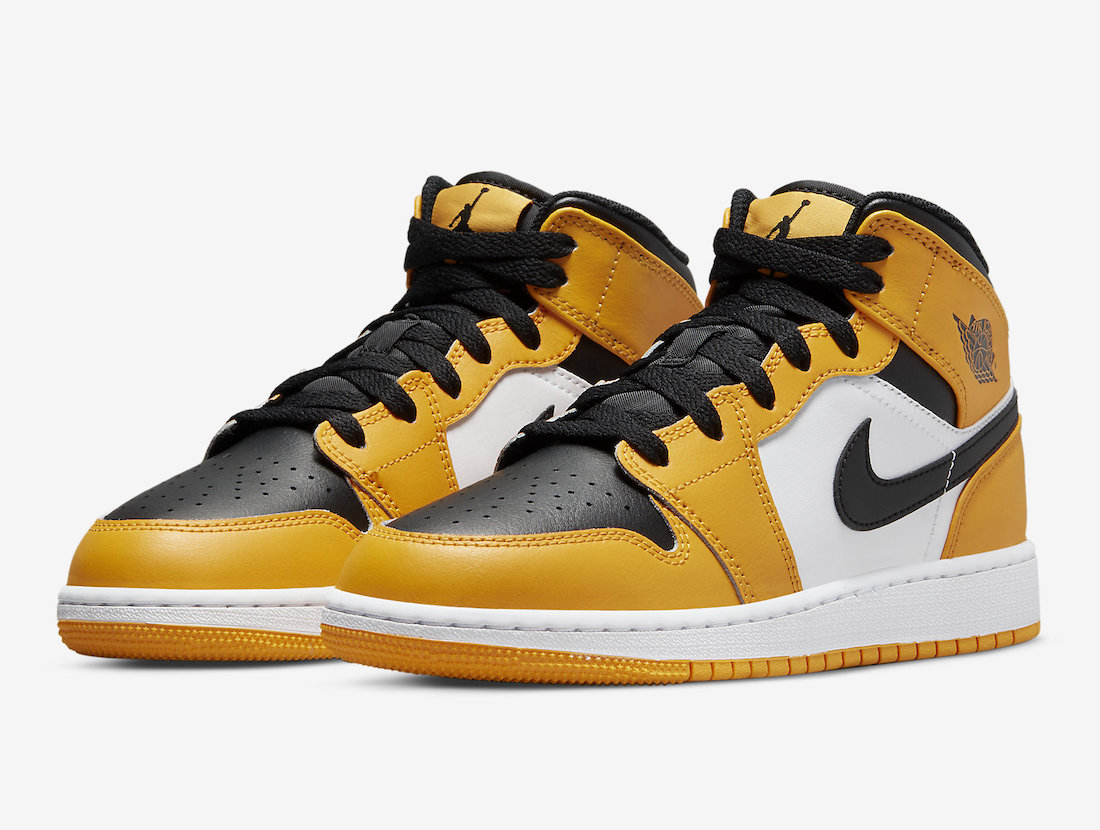 Air Jordan 1 Mid GS Yellow Black 554725-701 Release Date