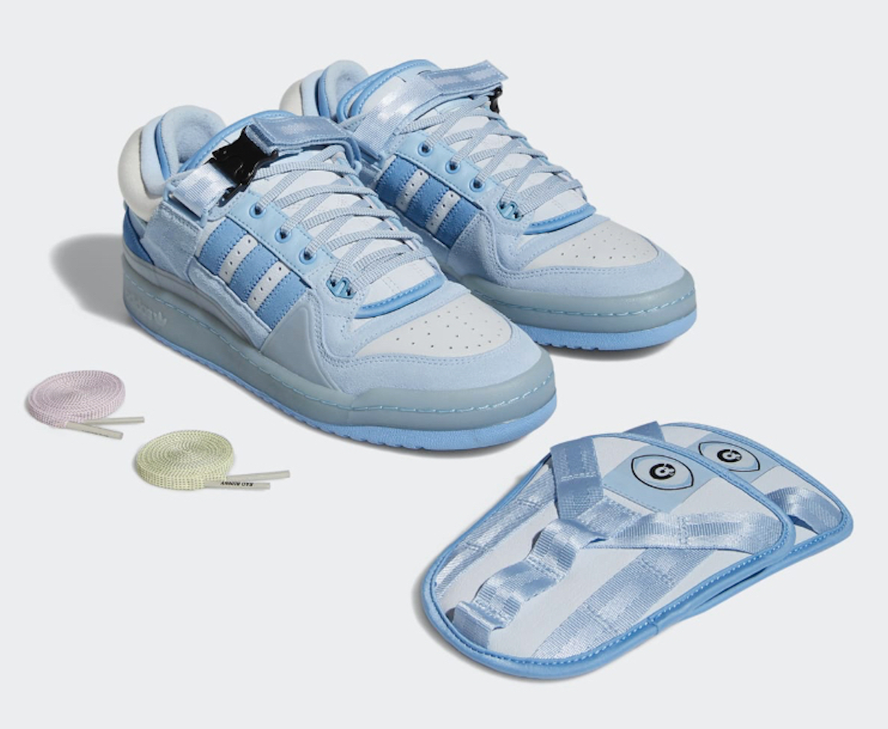Bad Bunny x adidas Forum Buckle Low Blue Tint GY9693 Release Date 