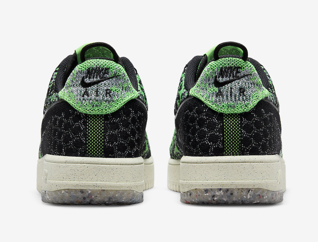 Nike Air Force 1 Crater Flyknit Black Volt DM0590-002 Release Date