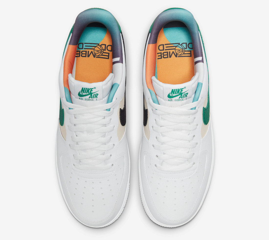 Nike Air Force 1 Low EMB White Malachite Pearl White DM0109-100 Release Date