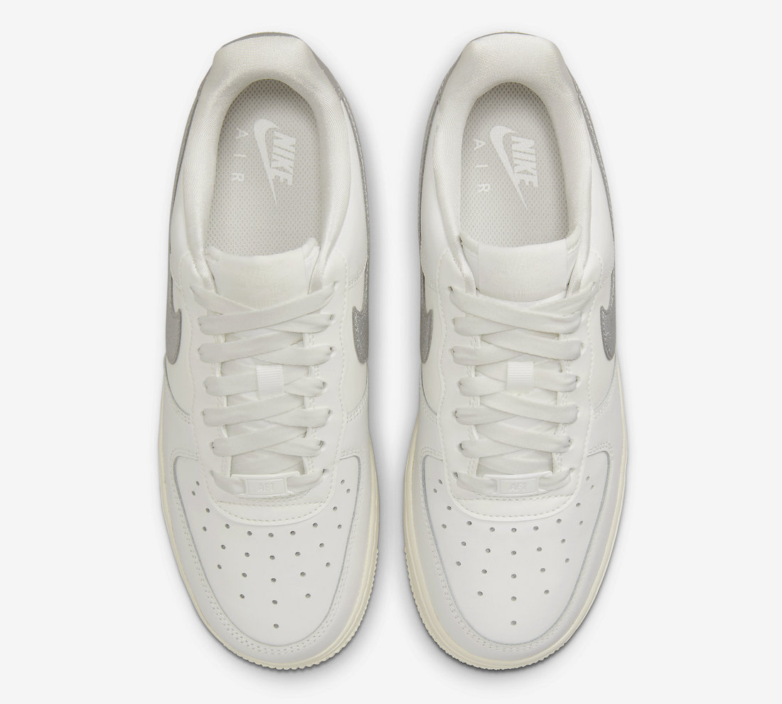 Nike Air Force 1 Low White Metallic Silver Swoosh DQ7569-100 Release Date