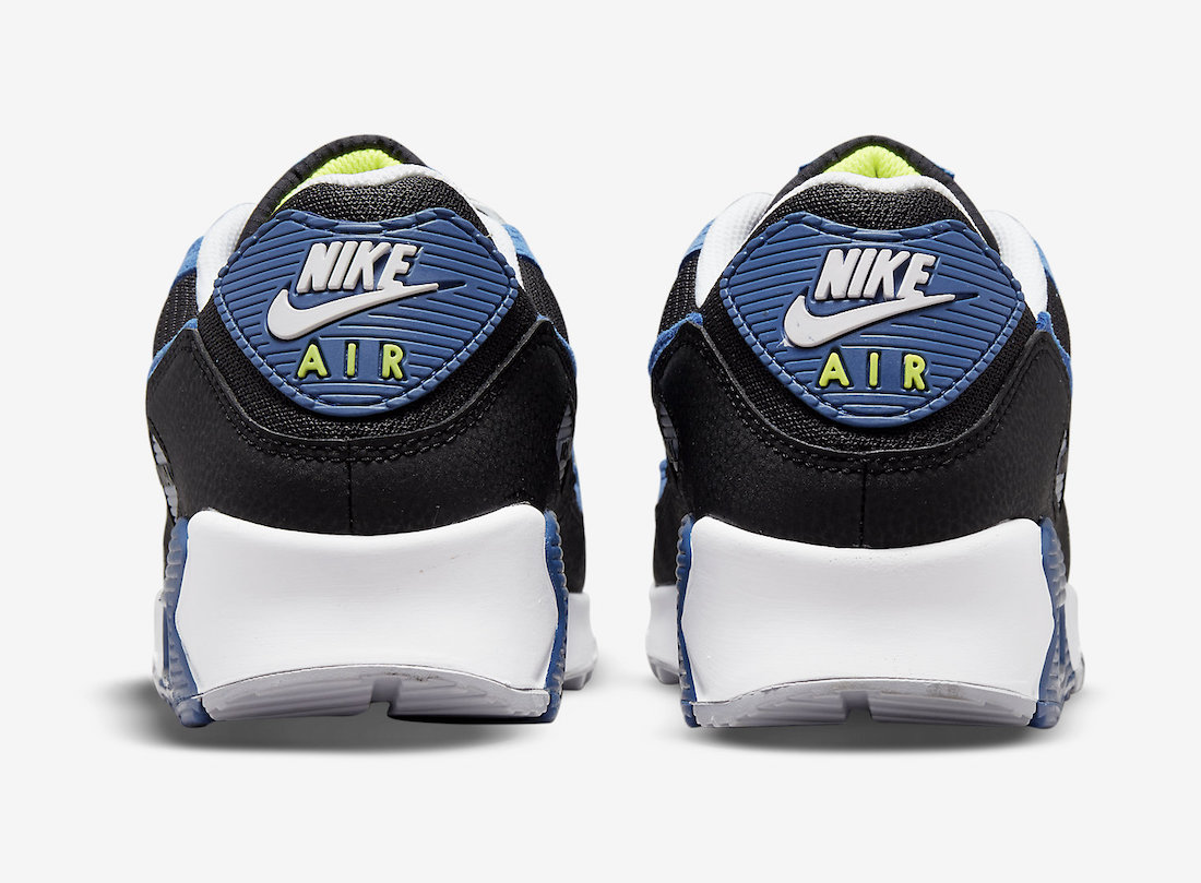 Nike Air Max 90 Black Blue Volt DM0029-001 Release Date