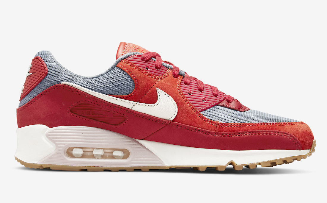 Nike Air Max 90 Gym Red Pale Ivory Habanero Red DH4621-600 Release Date