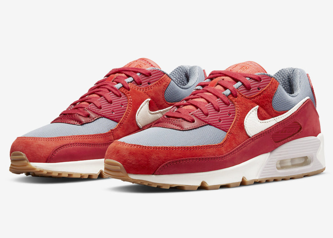 Nike Air Max 90 Gym Red Pale Ivory Habanero Red DH4621-600 Release Date