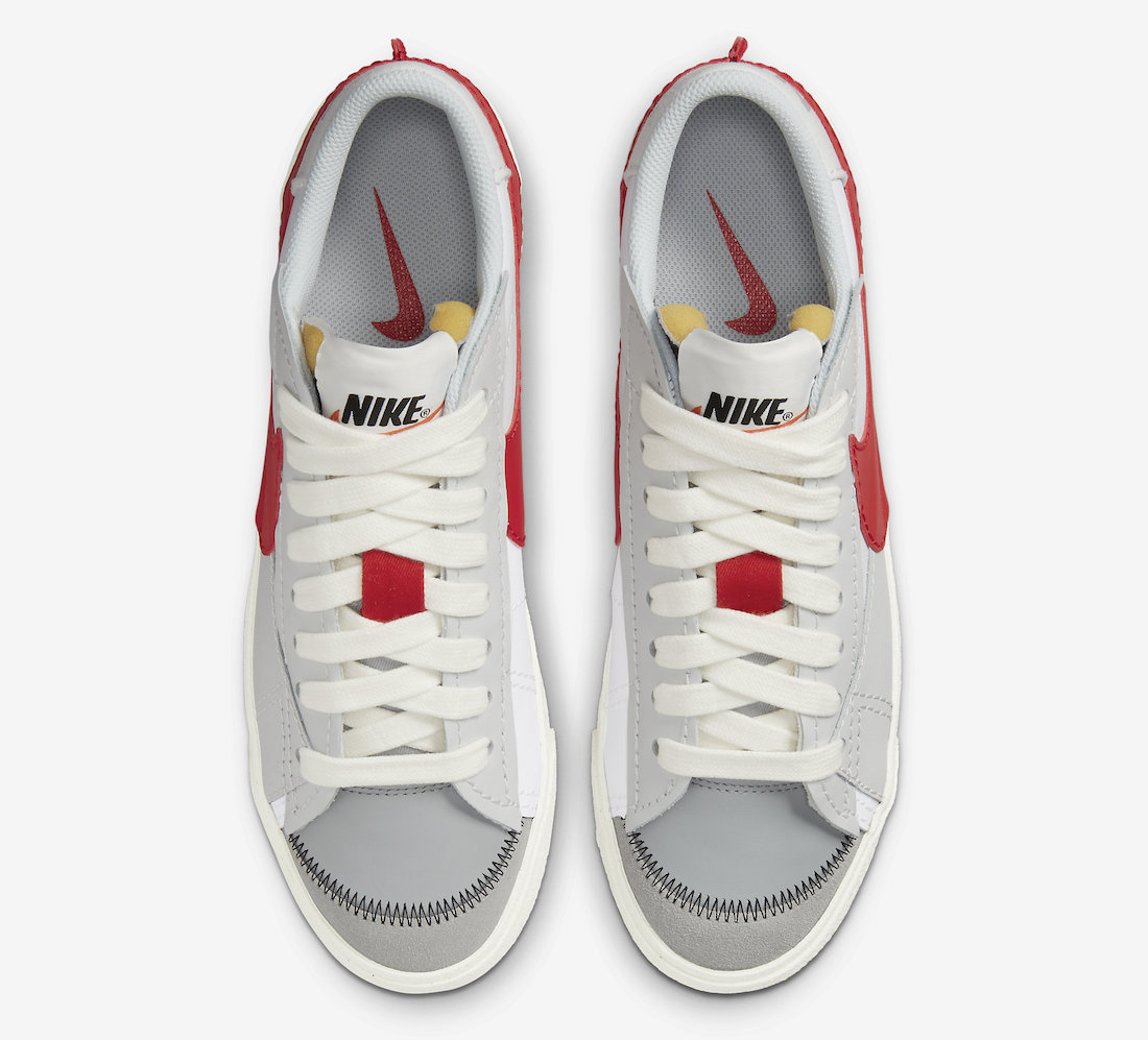 Nike Blazer Low Jumbo Grey Red DQ8769-100 Release Date