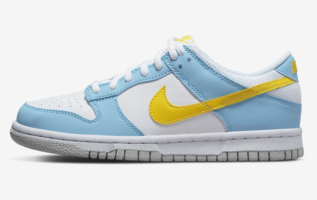 Nike Dunk Low Next Nature White Blue Yellow DX3382-400 Release Date