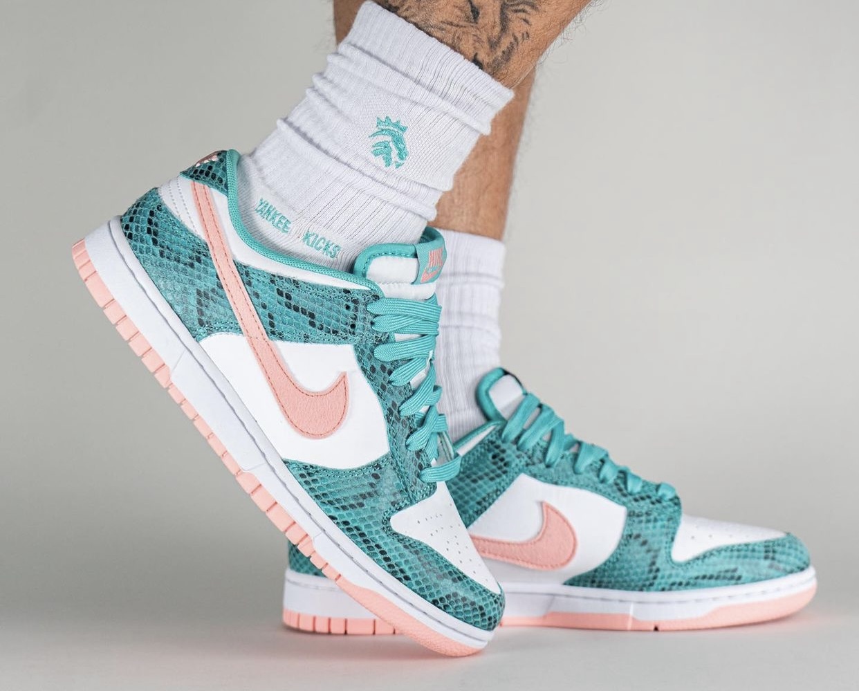 Nike Dunk Low Snakeskin DR8577-300 Release Date On-Feet