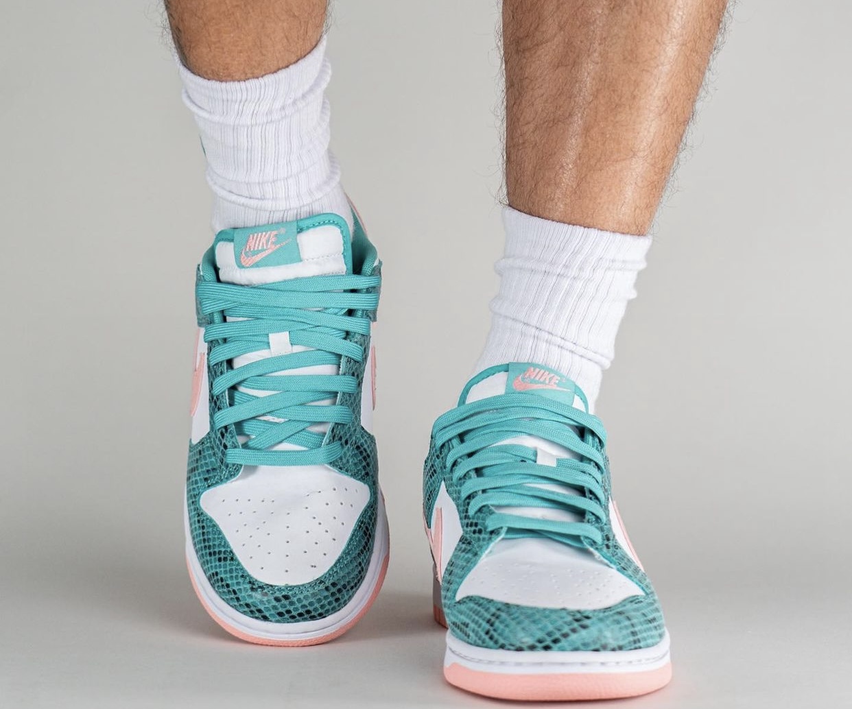 Nike Dunk Low Snakeskin DR8577-300 Release Date On-Feet