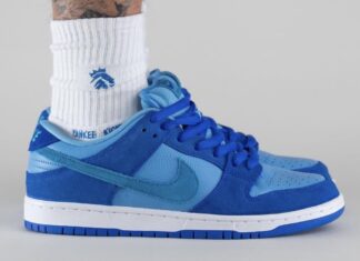 Nike SB Dunk Low Blue Raspberry DM0807 400 On Feet 324x235