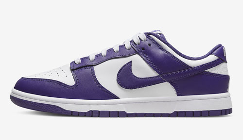 nike dunk low court purple official release dates 2022