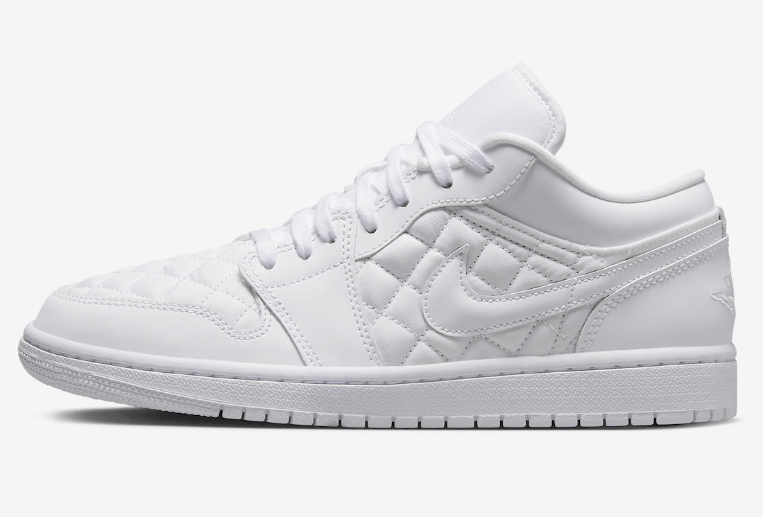 Air Jordan 1 Low Quilted Triple White DB6480-100 Release Date
