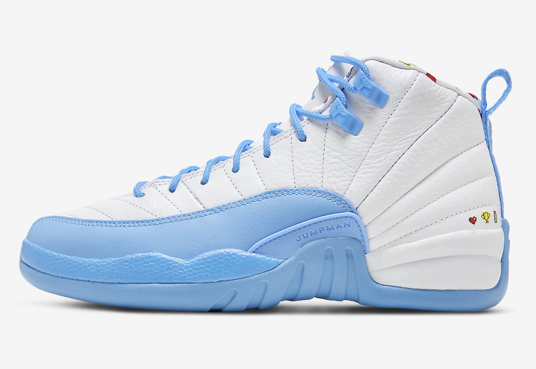 jordan 12 baby blue and white