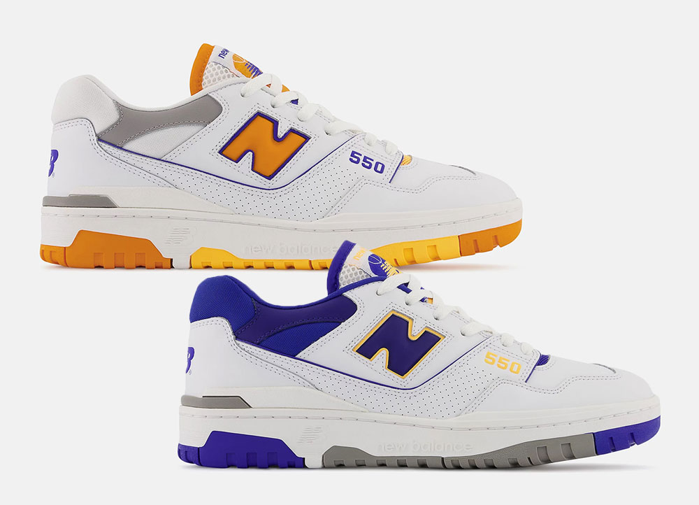 New Balance 550 Lakers Pack BB550WTO BB550WTN Release Date