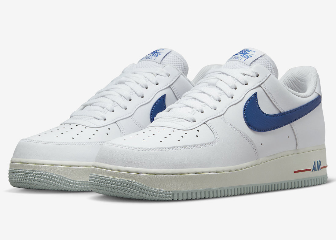 white air force 1 with blue check