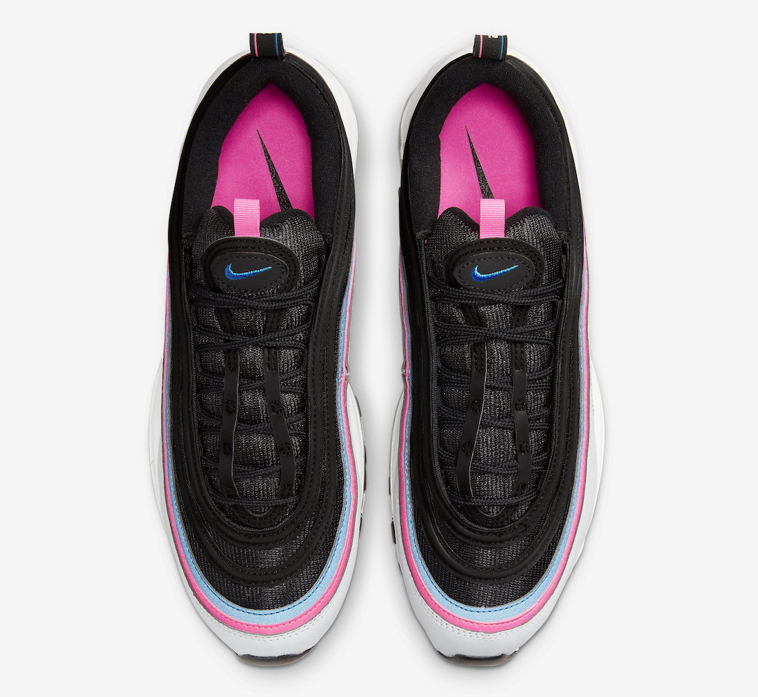 Nike Air Max 97 Black White Pink Blue Volt DZ4392-001Release Date