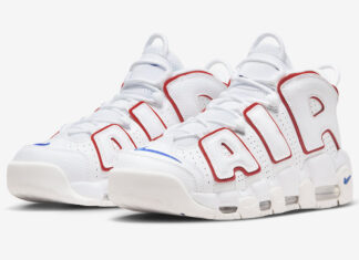 Nike Air More Uptempo White Red Blue DX2662-100 Release Date