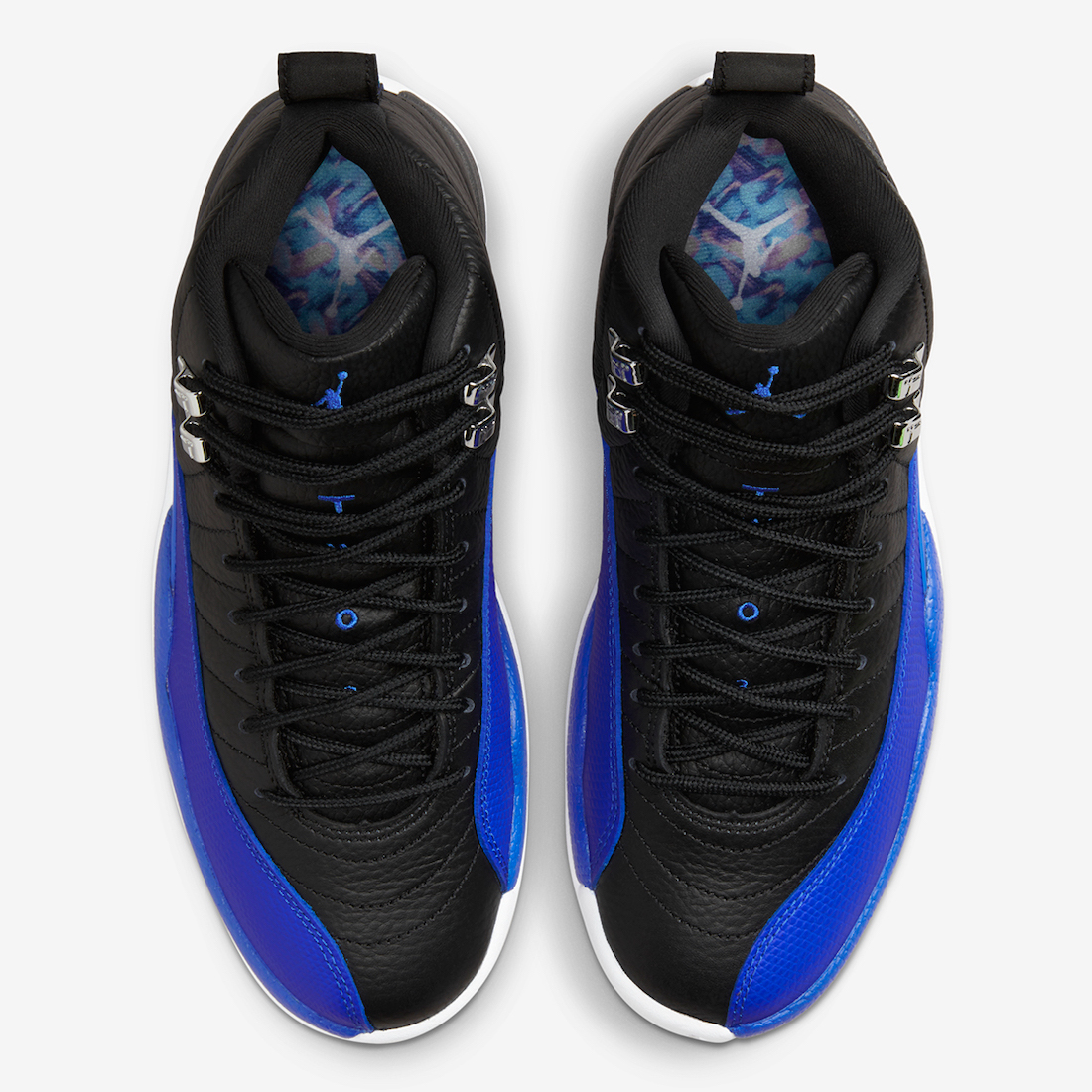 Royal blue and black jordan outlet 12