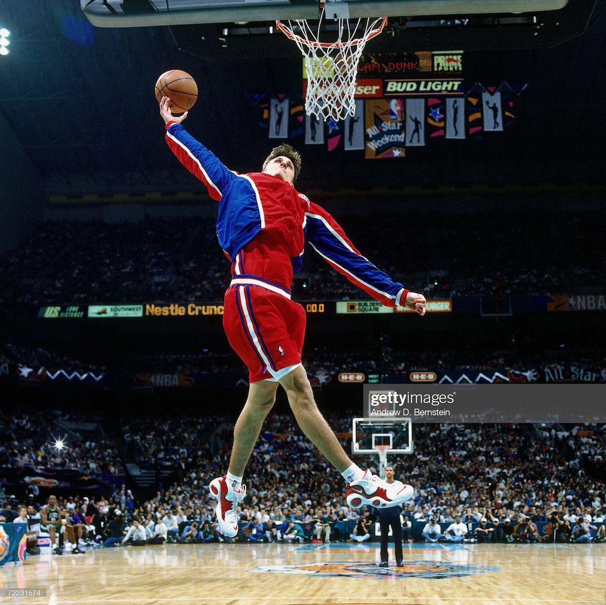 Brent Barry Nike Air Zoom Flight 95 White Red Slam Dunk Contest