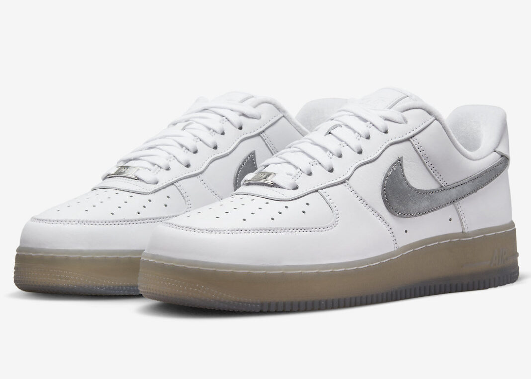Nike Air Force 1 Low Premium White Metallic Silver Hyper Pink DX3945 100 Release Date 4 1068x762