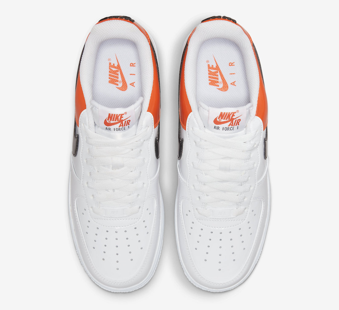 nike air force 1 orange and white and black