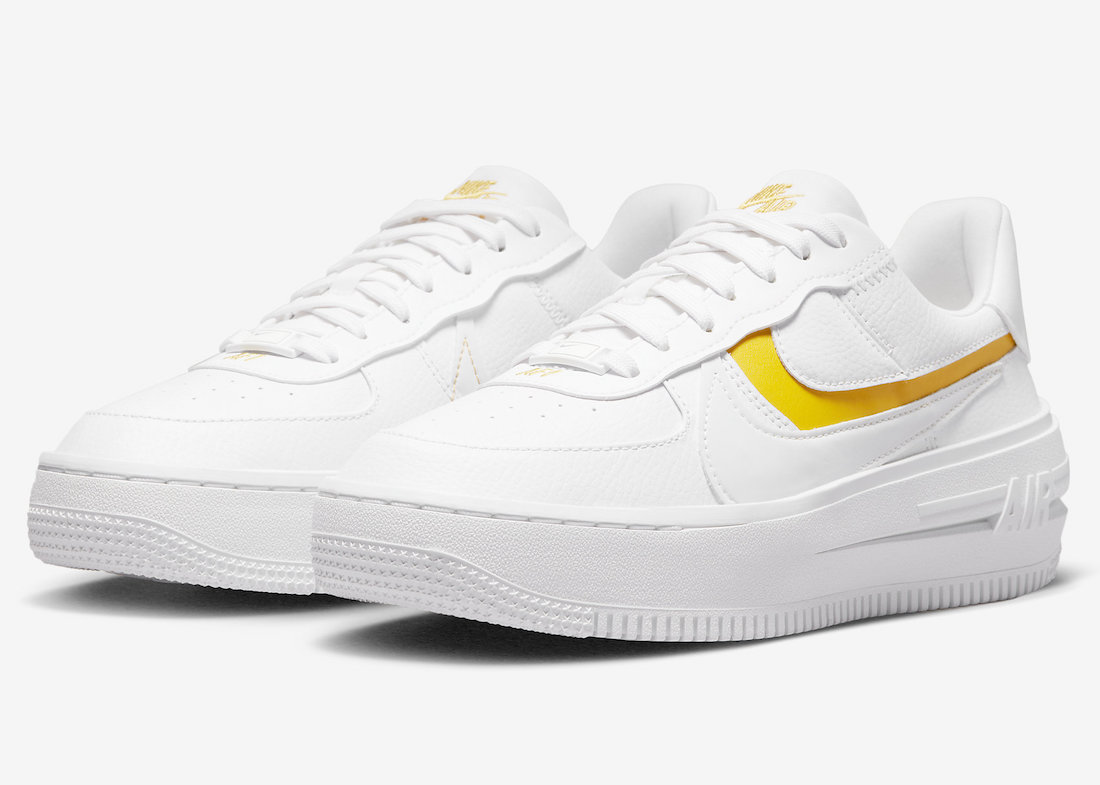 Nike Air Force 1 PLT.AF.ORM White Yellow Ochre DJ9946-102 Release Date