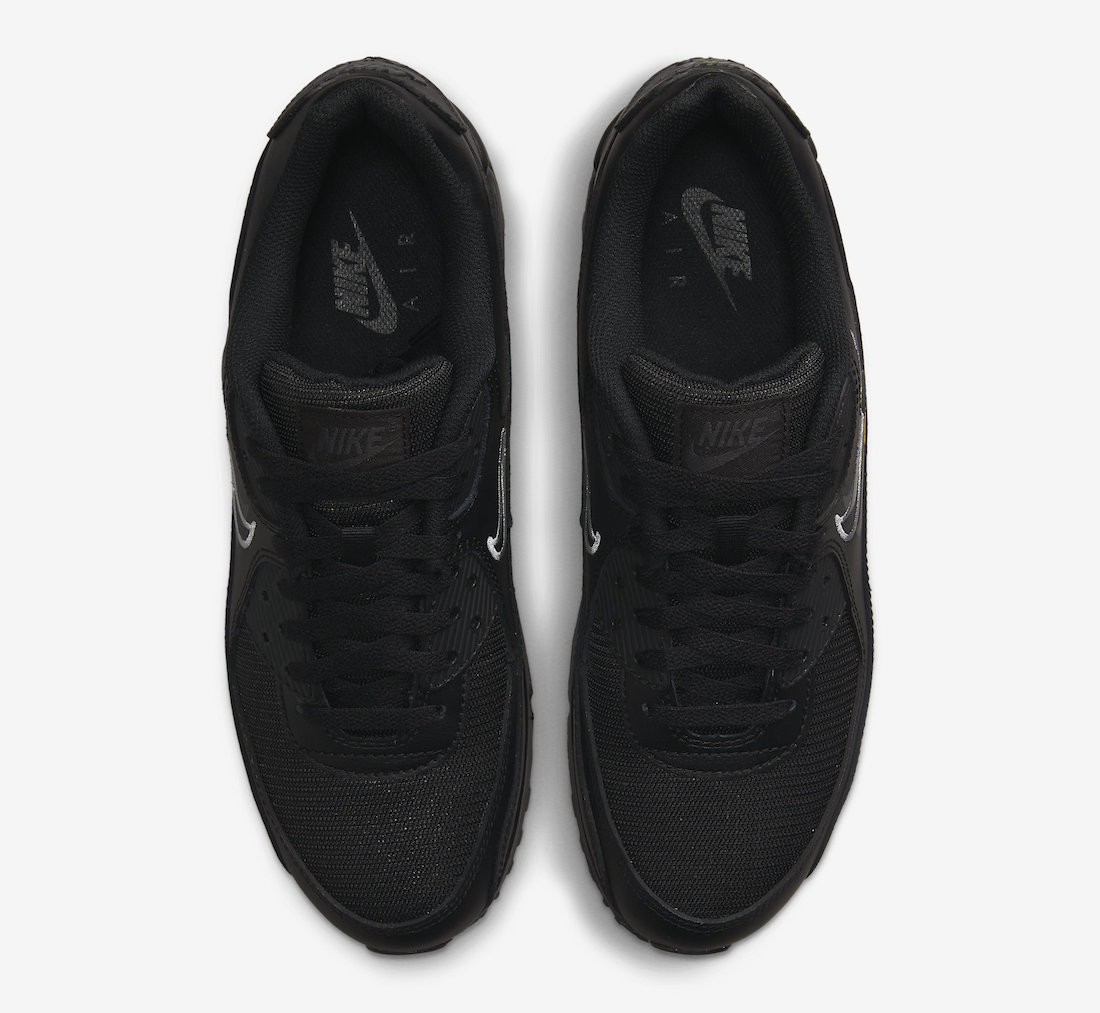 Nike Air Max 90 Black Multi Swoosh DX2651-001 Release Date
