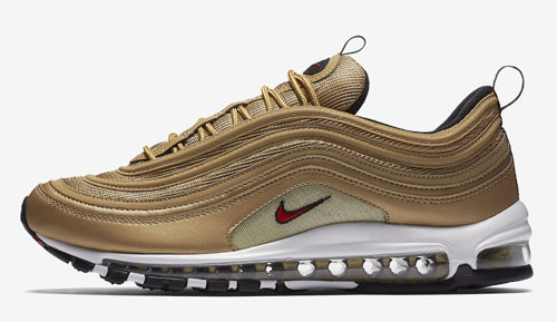 Nike Air Max 97 Metallic Gold Bullet official release dates 2022