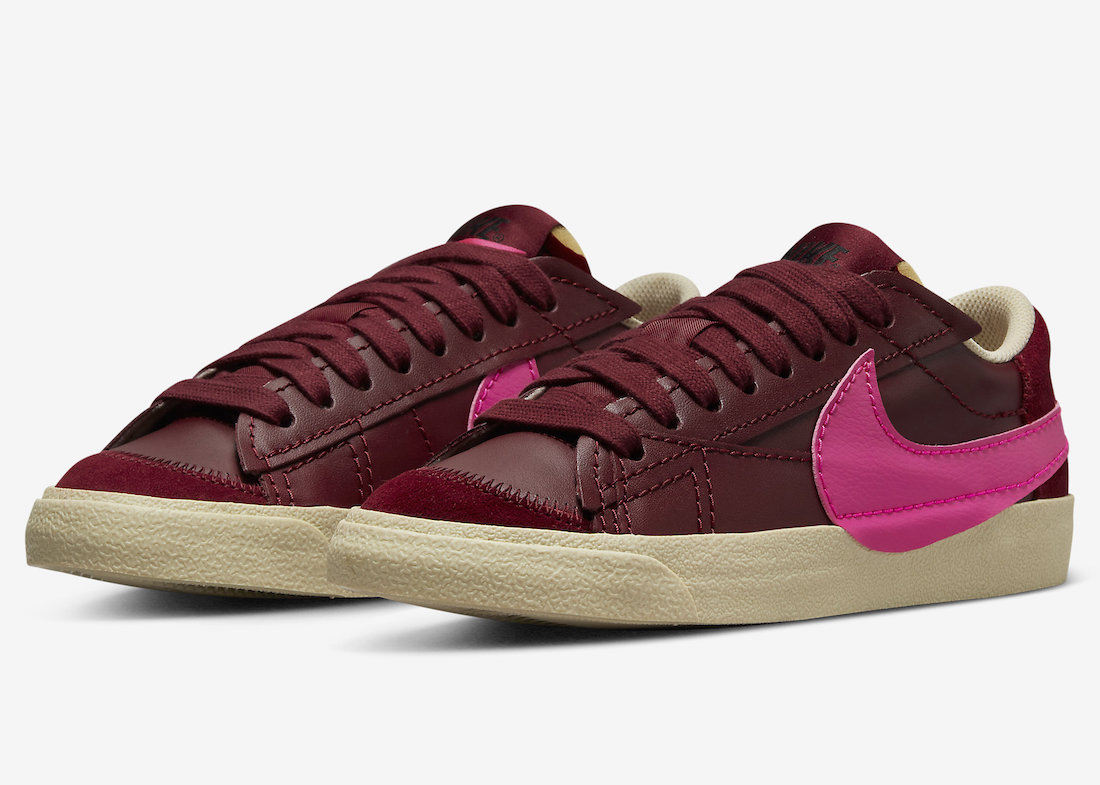 Nike blazer store low burgundy