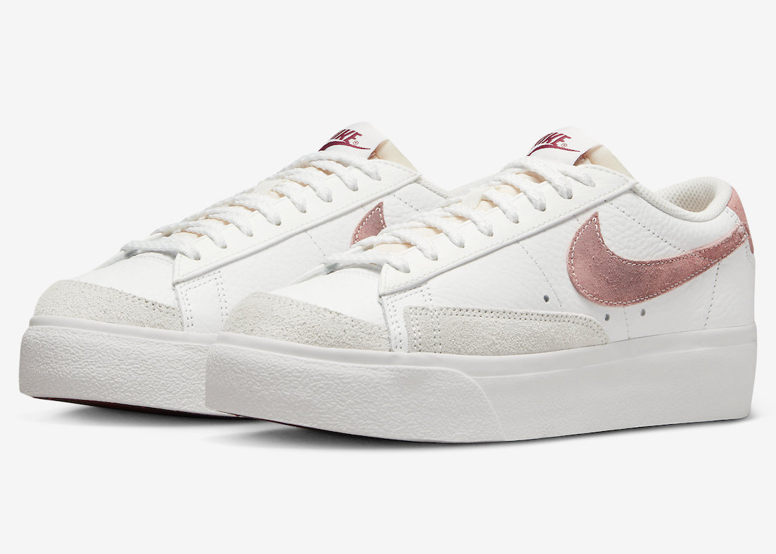 Nike Blazer Low Platform Appears With Pink Suede Swooshes