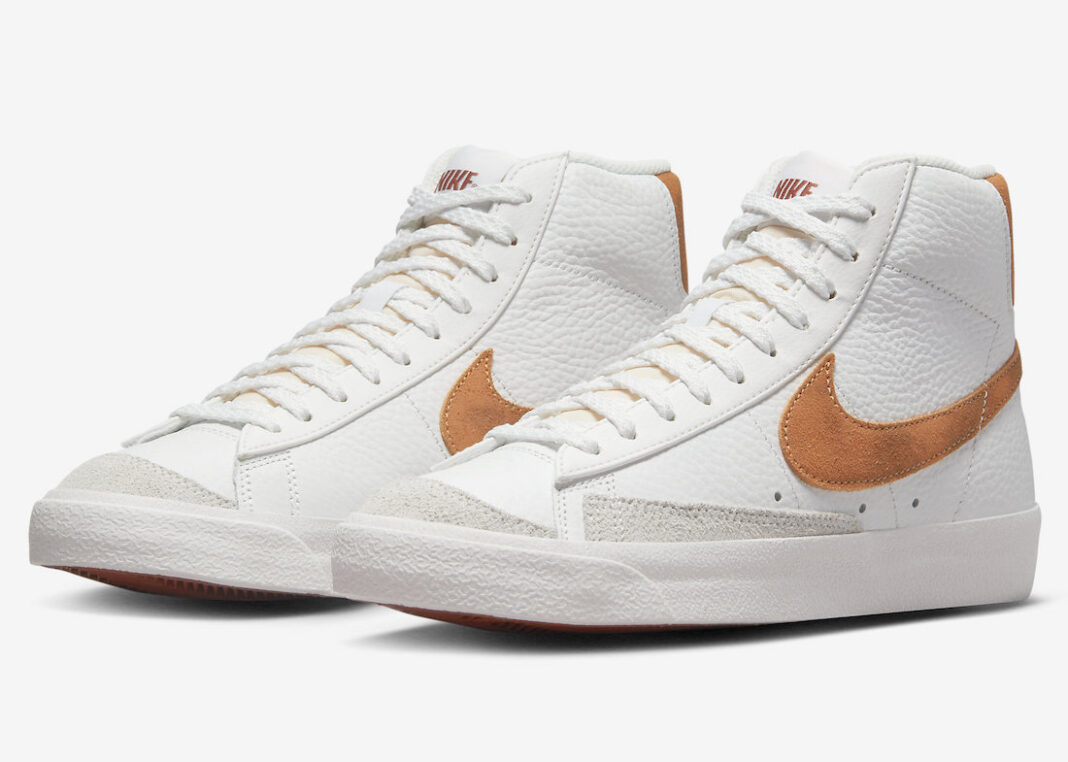 Nike Blazer Mid 77 White Orange Suede DX8948-100 Release Date