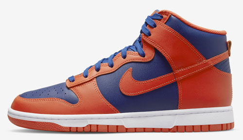 Nike Dunk High Orange Blue official release dates 2022
