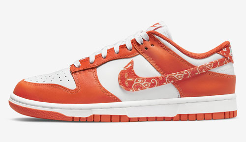 Nike Dunk Low Orange Paisley official release dates 2022