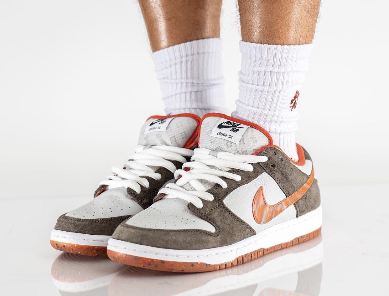 Crushed DC nike running SB Dunk Low DH7782 001 Release Date On Feet 1