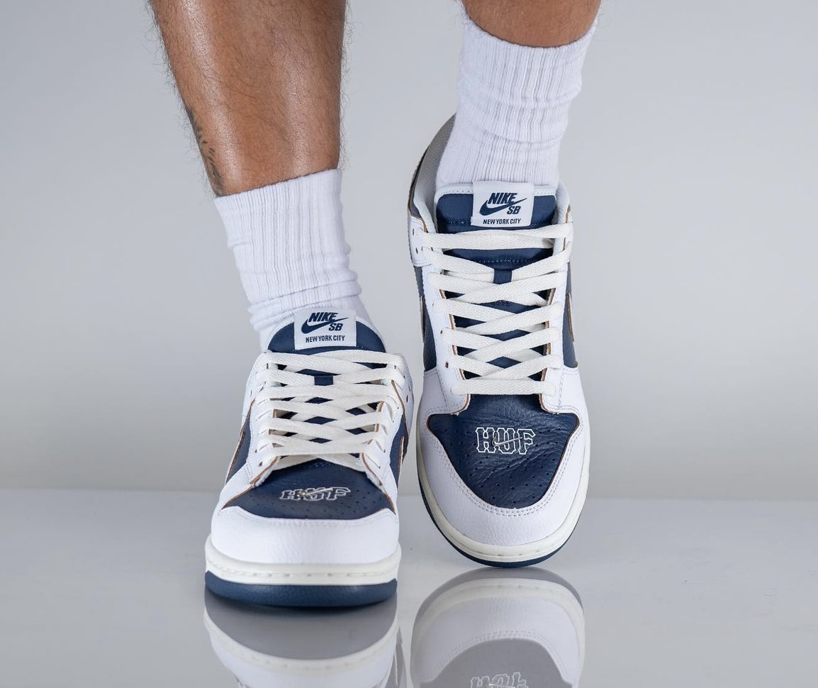 HUF Nike SB Dunk Low NYC FD8775-100 Release Date On-Feet