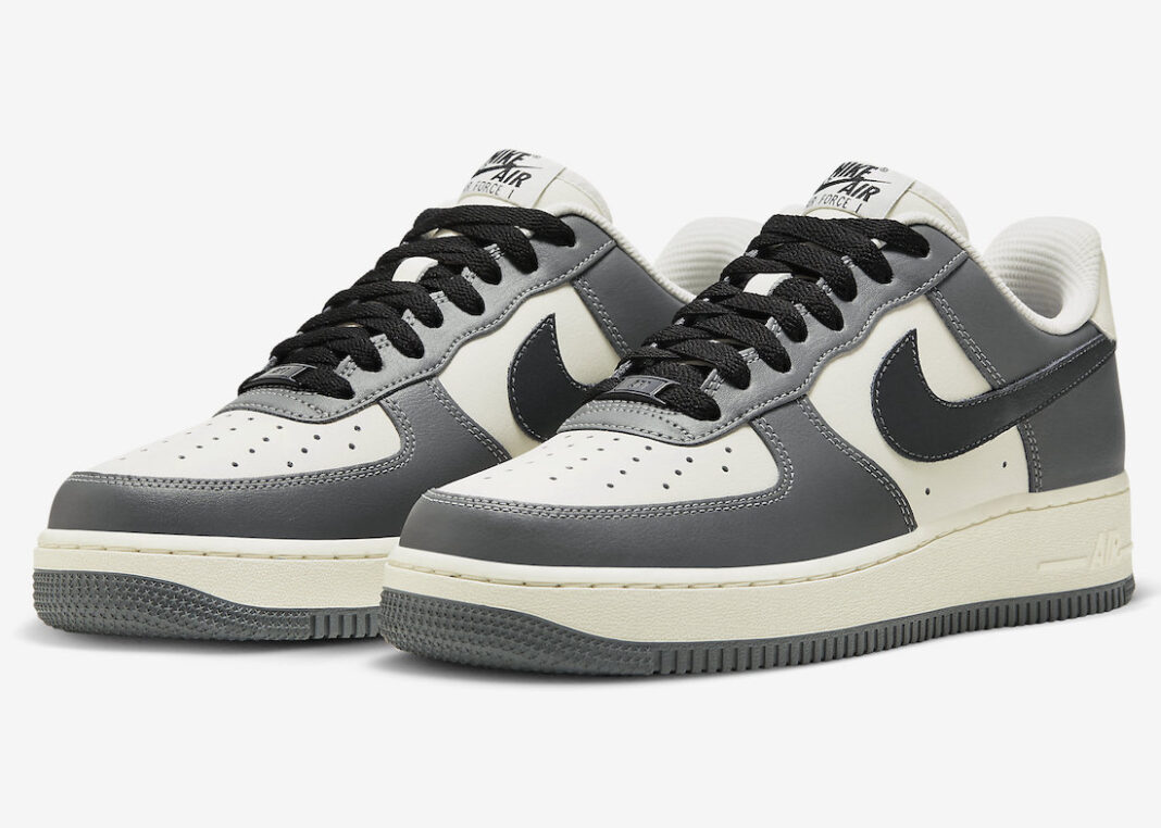 Nike Air Force 1 Low Sail Grey Black FD9063-100 Release Date | SBD