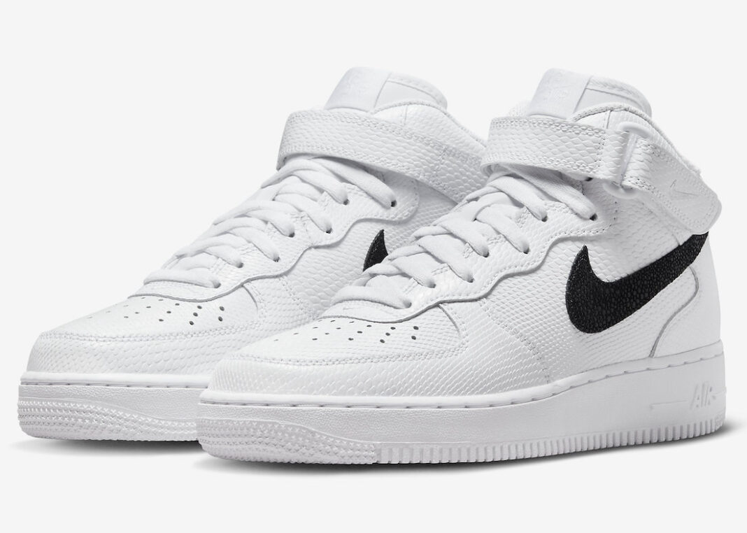 Nike air force 1 snake Air Force 1 Mid White Snakeskin DZ5211-100 Release Date | SBD