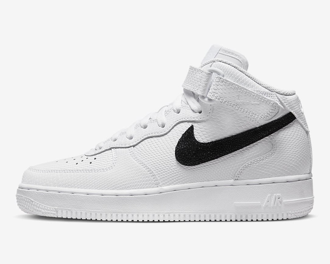 Nike Air Force 1 Mid White Snakeskin DZ5211-100 Release Date