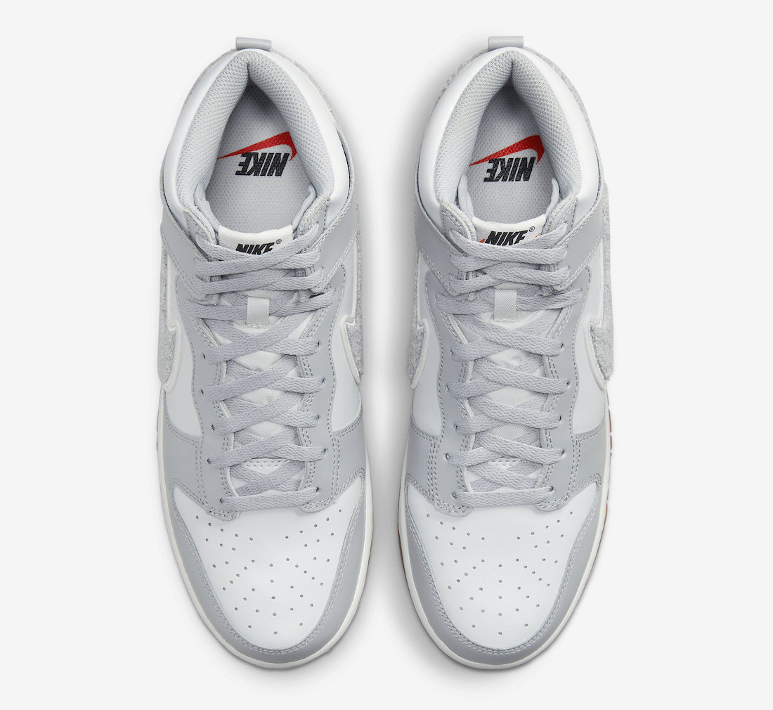 Nike Dunk High Chenille Swoosh White Grey DR8805-003 Release Date | SBD