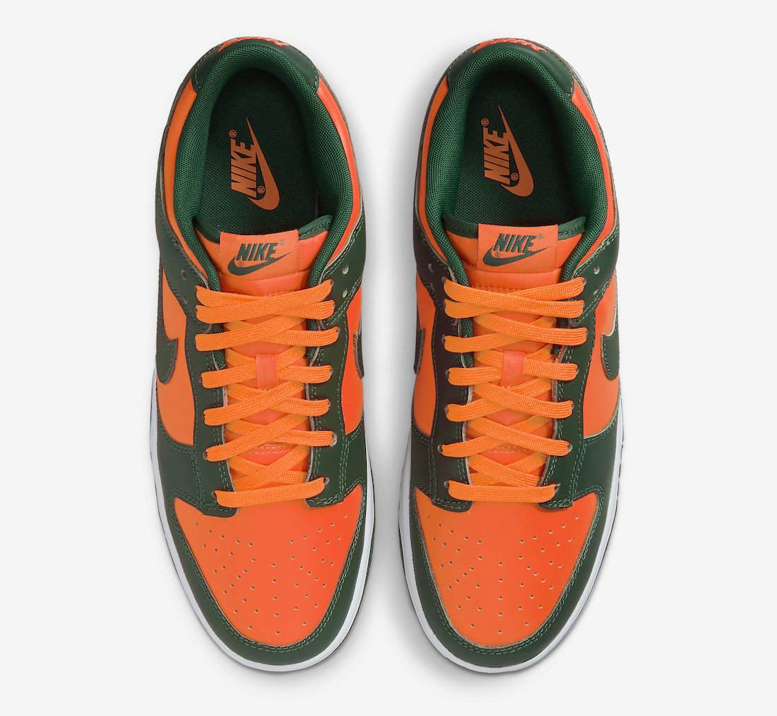 Nike Dunk Low Miami Hurricanes DD1391 300 Release Date 3