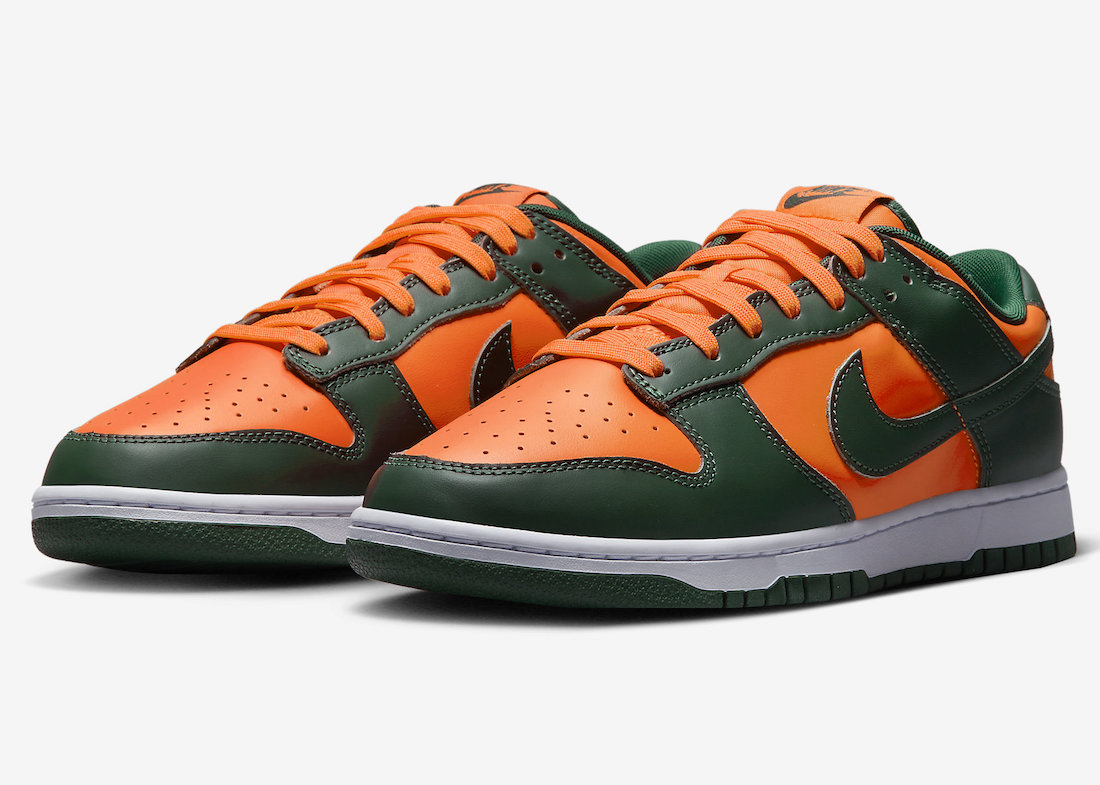 Nike Dunk Low Miami Hurricanes DD1391 300 Release Date 4