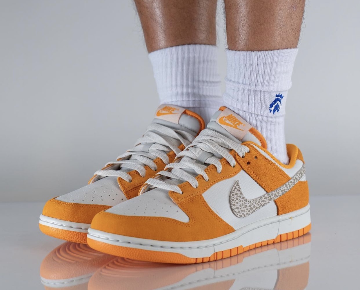 Nike Dunk Low Safari Swoosh DR0156-800 Release Date On-Feet