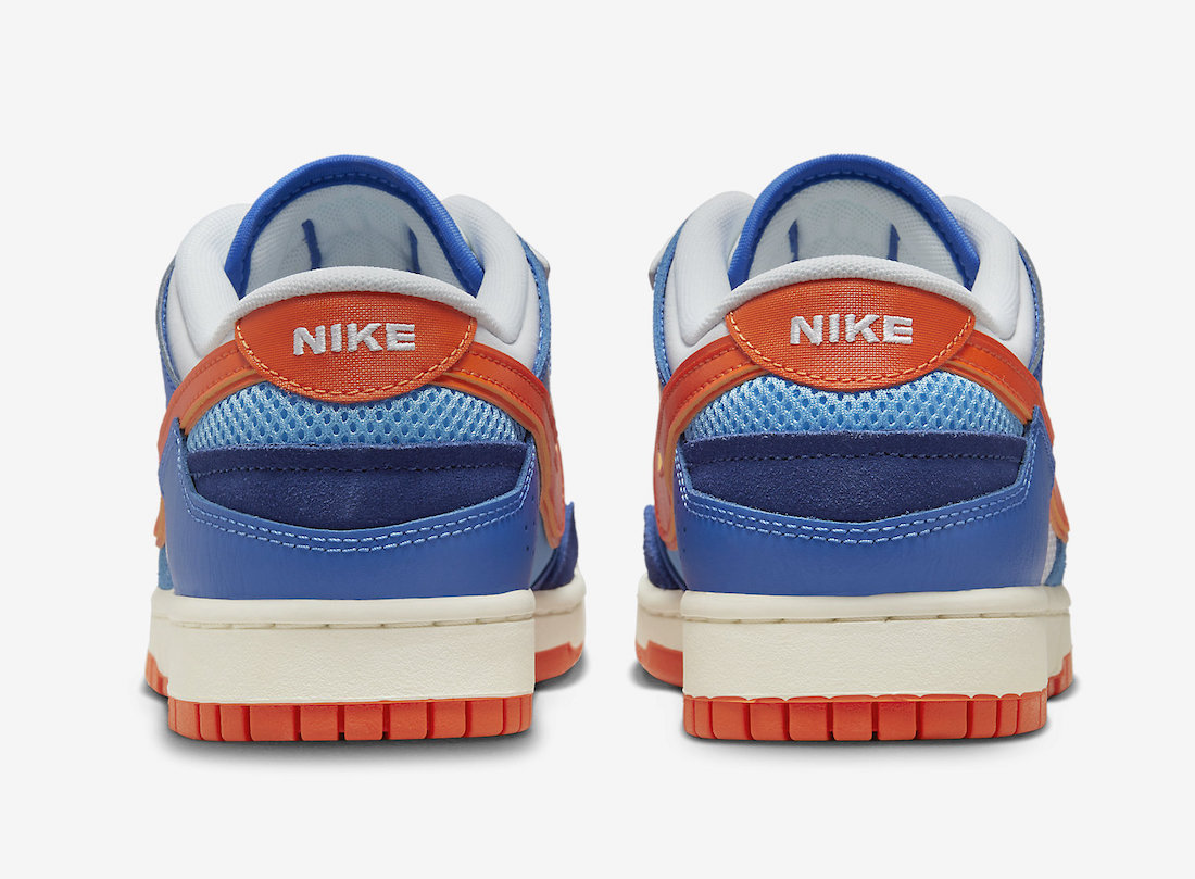 Nike Dunk Low Scrap White Blue Orange DM0128-100 Release Date
