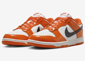 Nike Dunk Low White Orange Black Patent DJ9955-800 Release Date